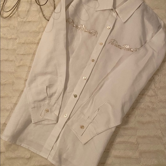 VINTAGE TULI LS BUTTON-DOWN, WOMEN’S SIZE LARGE - Picture 9 of 10